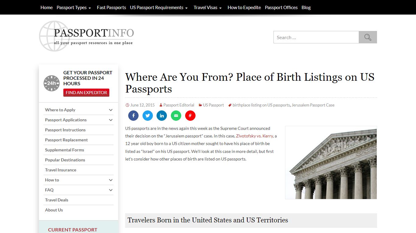 Where Are You From? Place of Birth Listings on US Passports
